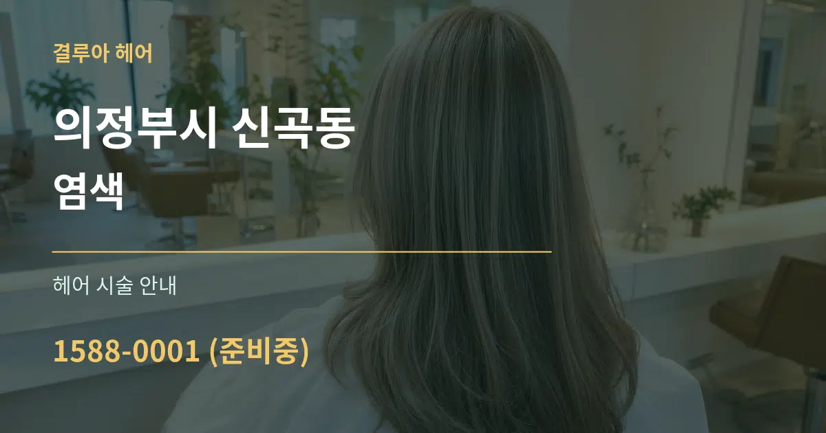 의정부시 신곡동 염색 대표 안내 그래픽