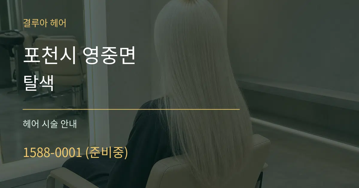 포천시 영중면 탈색 대표 안내 그래픽
