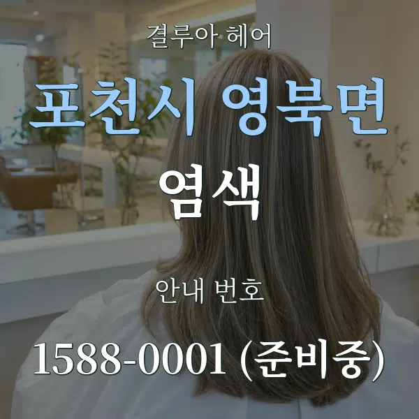 포천시 영북면 염색 대표 안내 그래픽