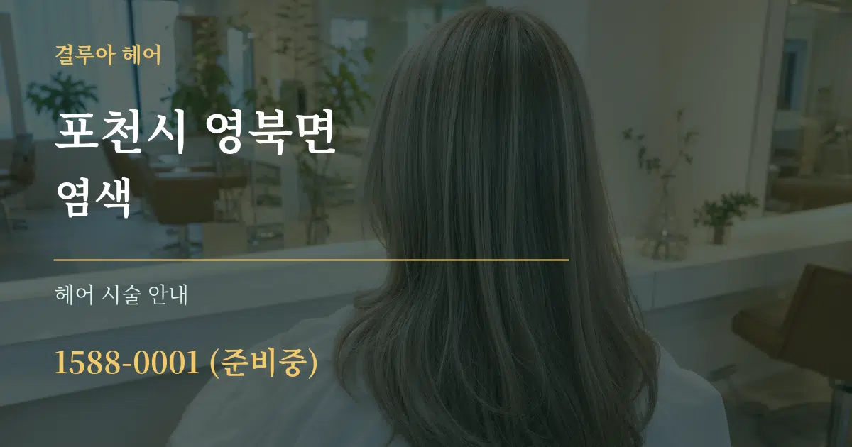 포천시 영북면 염색 대표 안내 그래픽