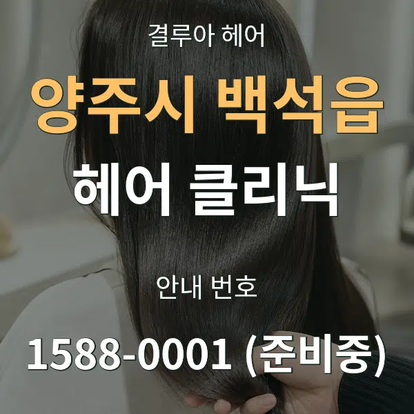 양주시 백석읍 헤어 클리닉 대표 안내 그래픽