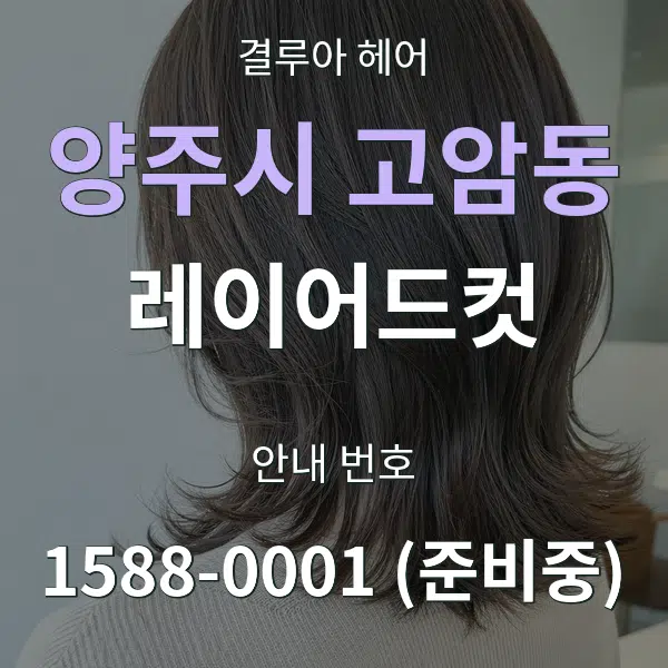 양주시 고암동 레이어드컷 대표 안내 그래픽