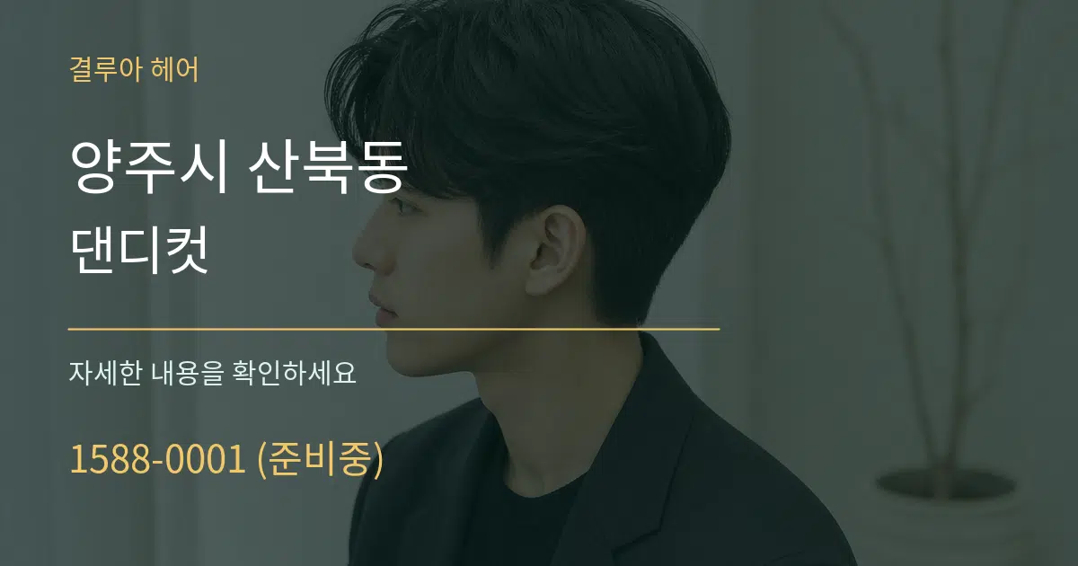 양주시 산북동 댄디컷 서비스 이용 안내 그래픽