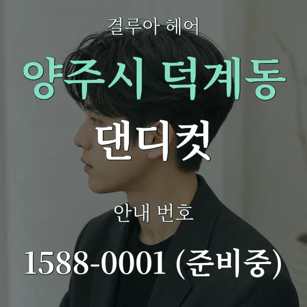 양주시 덕계동 댄디컷 대표 안내 그래픽