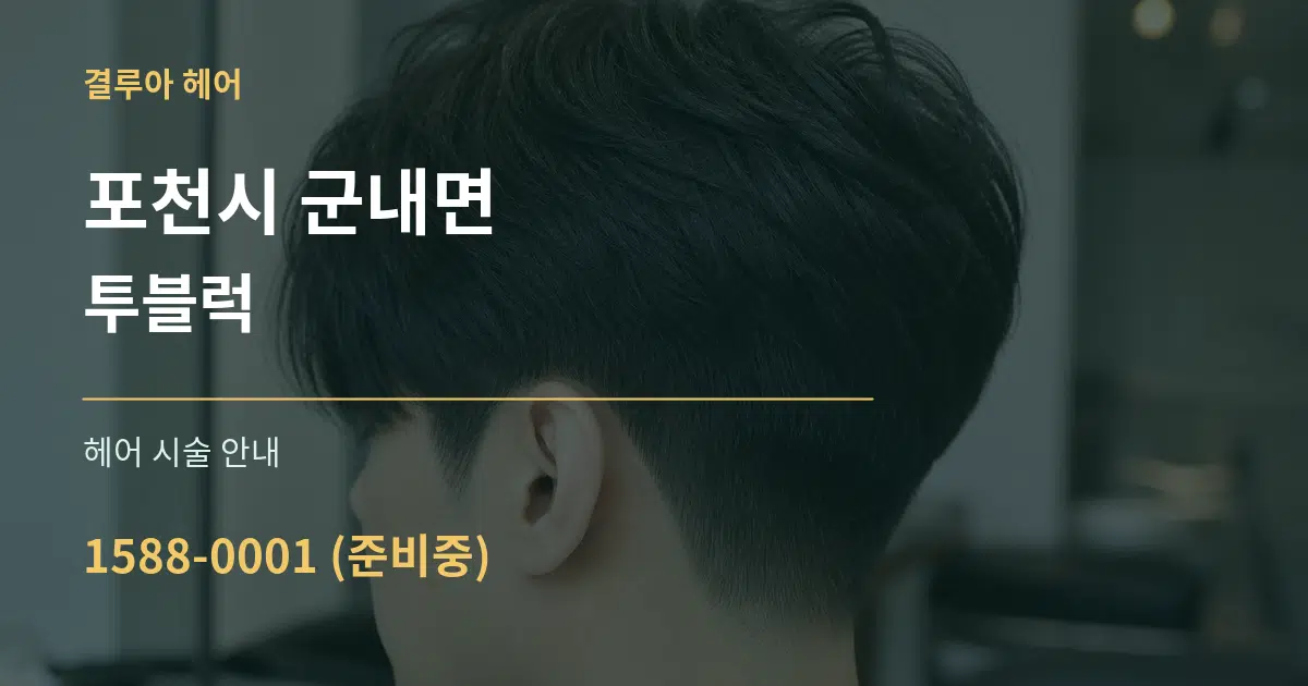 포천시 군내면 투블럭 대표 안내 그래픽