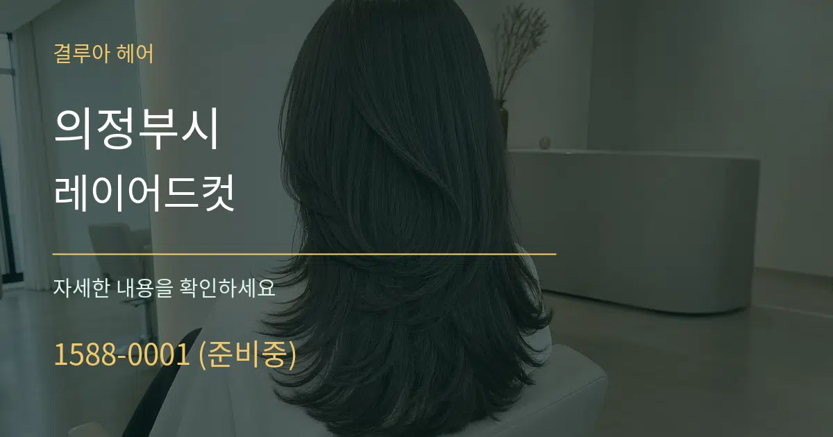 의정부시 레이어드컷 서비스 이용 안내 그래픽