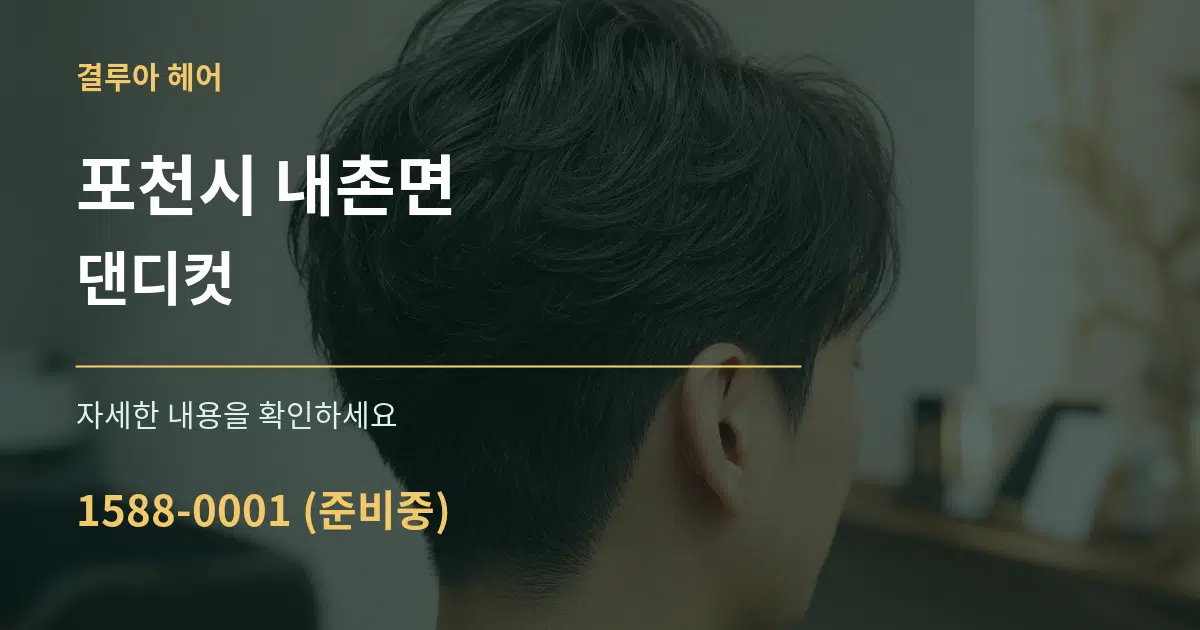 포천시 내촌면 댄디컷 서비스 이용 안내 그래픽