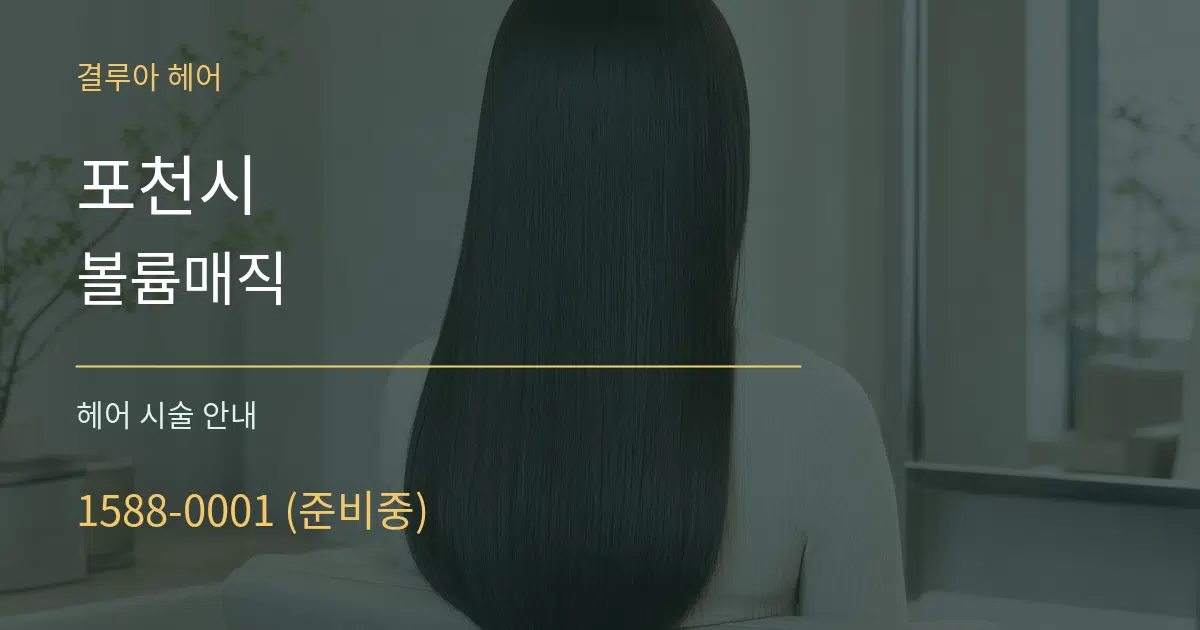 포천시 볼륨매직 대표 안내 그래픽
