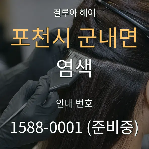 포천시 군내면 염색 대표 안내 그래픽