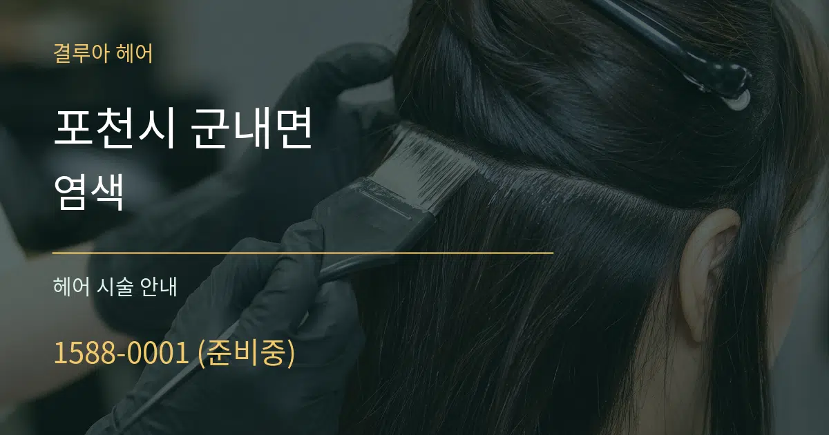 포천시 군내면 염색 대표 안내 그래픽