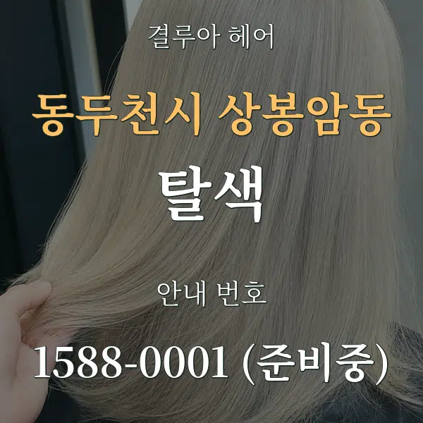 동두천시 상봉암동 탈색 대표 안내 그래픽