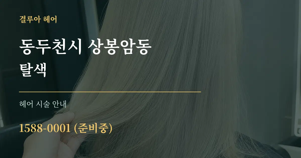 동두천시 상봉암동 탈색 대표 안내 그래픽