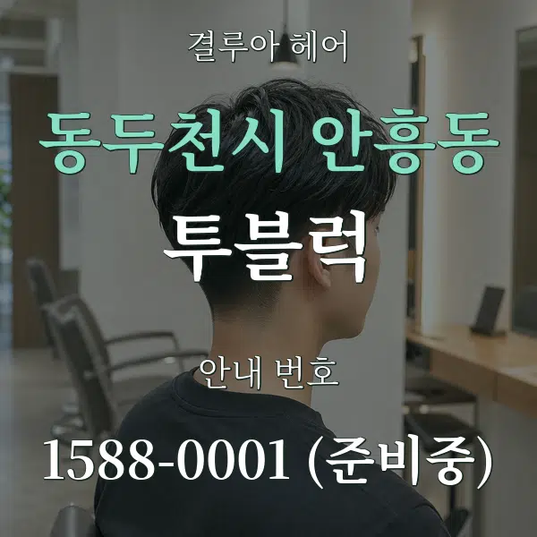 동두천시 안흥동 투블럭 대표 안내 그래픽