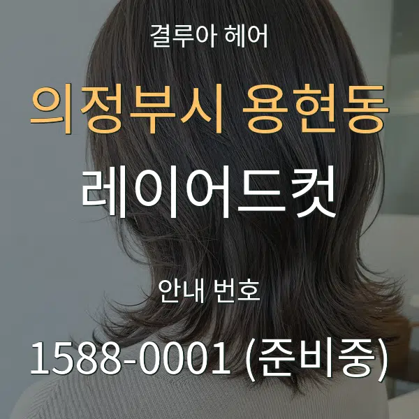 의정부시 용현동 레이어드컷 대표 안내 그래픽
