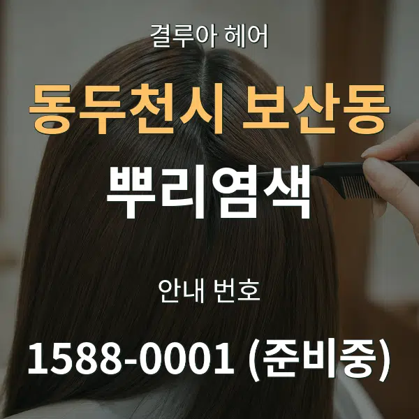 동두천시 보산동 뿌리염색 대표 안내 그래픽