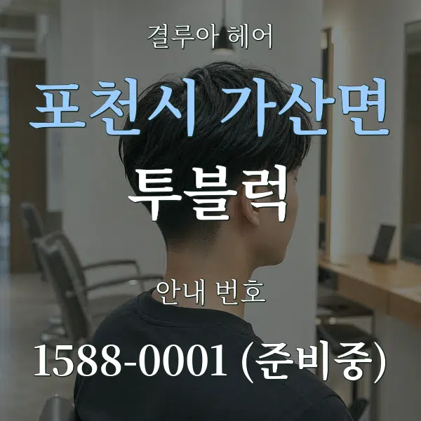 포천시 가산면 투블럭 대표 안내 그래픽