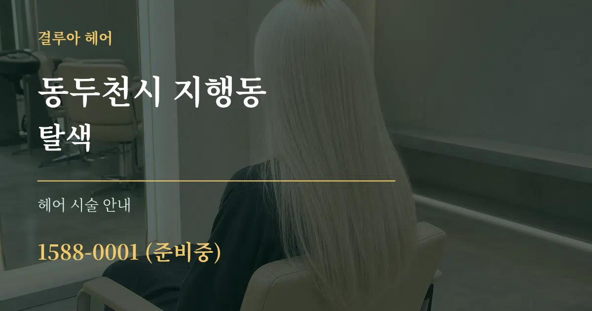 동두천시 지행동 탈색 대표 안내 그래픽