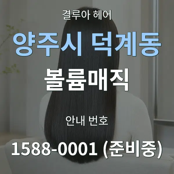 양주시 덕계동 볼륨매직 대표 안내 그래픽