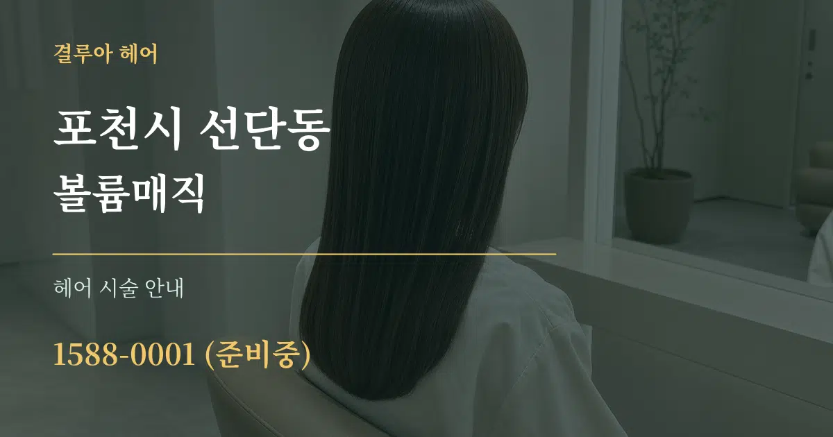 포천시 선단동 볼륨매직 대표 안내 그래픽