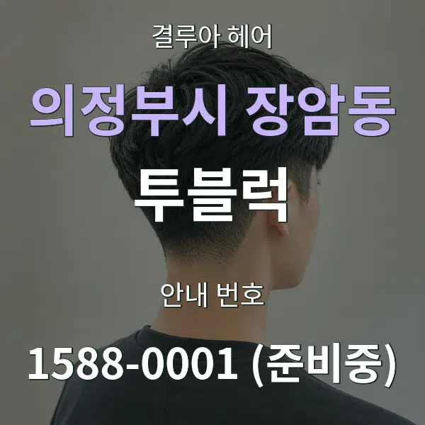 의정부시 장암동 투블럭 대표 안내 그래픽