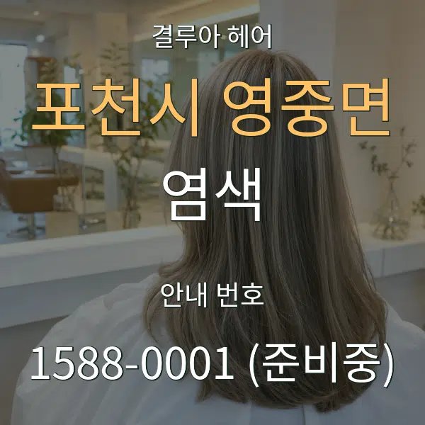 포천시 영중면 염색 대표 안내 그래픽
