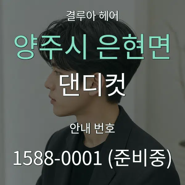 양주시 은현면 댄디컷 대표 안내 그래픽
