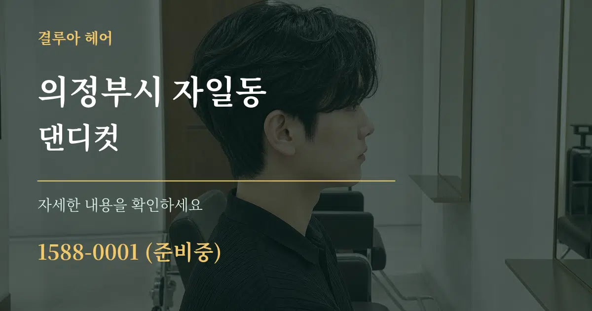 의정부시 자일동 댄디컷 서비스 이용 안내 그래픽