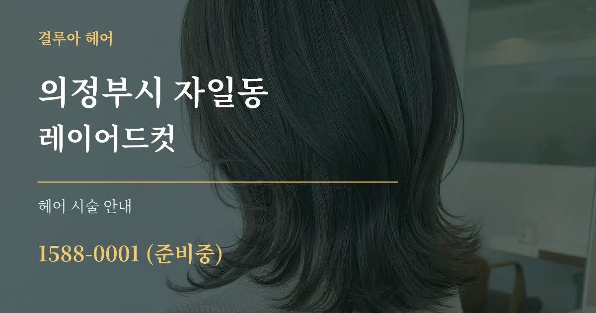 의정부시 자일동 레이어드컷 대표 안내 그래픽