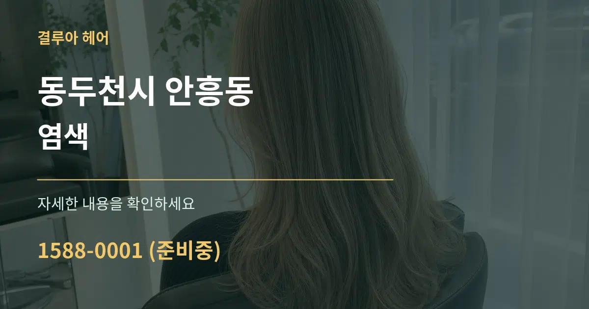동두천시 안흥동 염색 서비스 이용 안내 그래픽