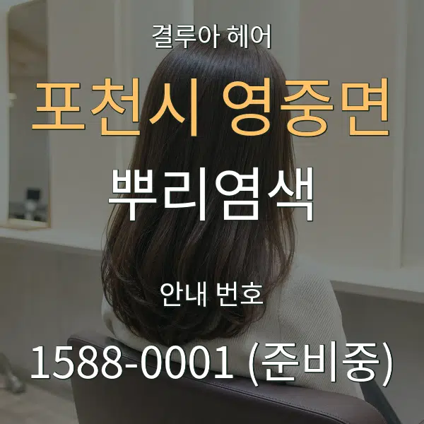 포천시 영중면 뿌리염색 대표 안내 그래픽