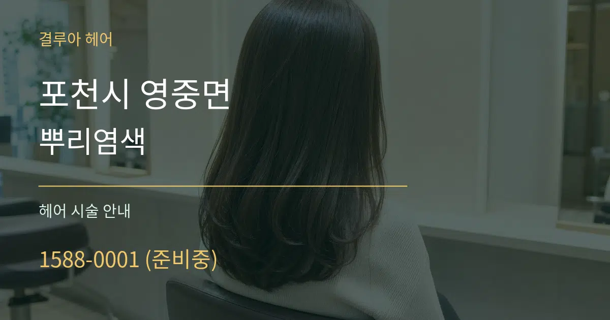 포천시 영중면 뿌리염색 대표 안내 그래픽