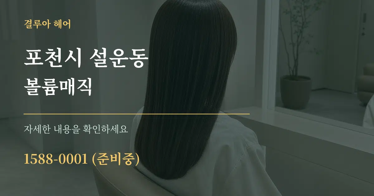 포천시 설운동 볼륨매직 서비스 이용 안내 그래픽