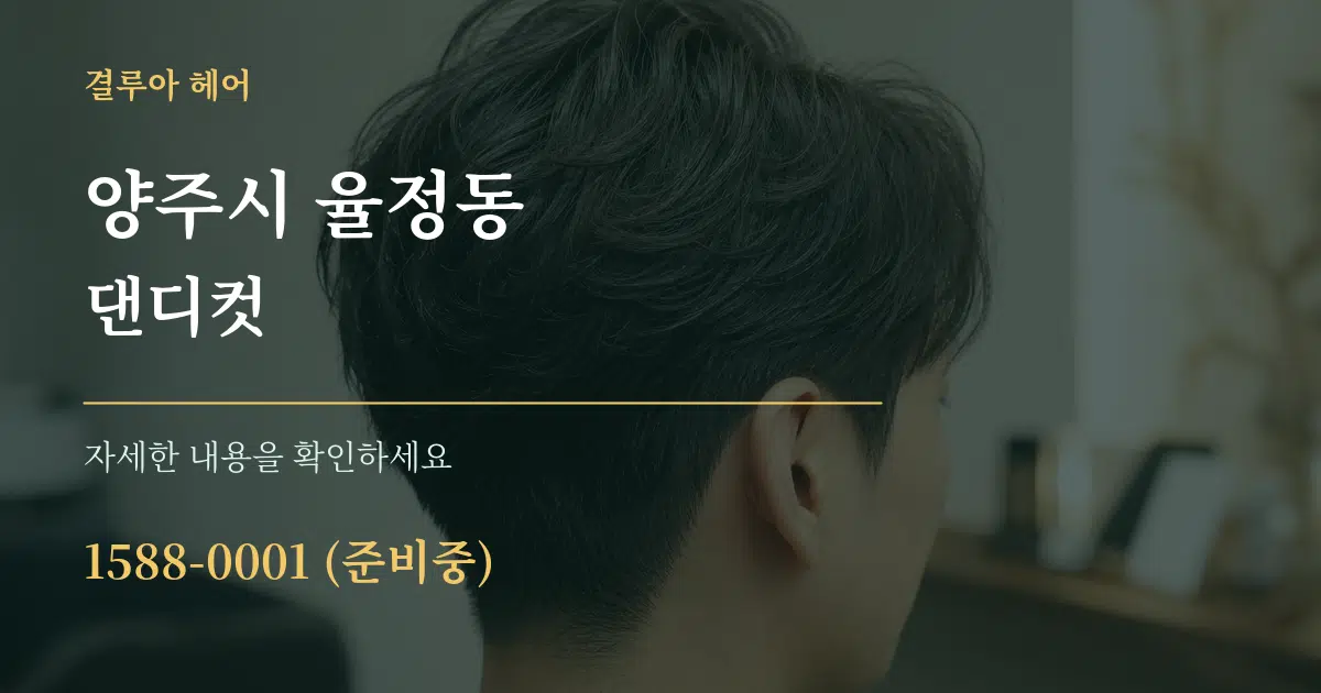양주시 율정동 댄디컷 서비스 이용 안내 그래픽