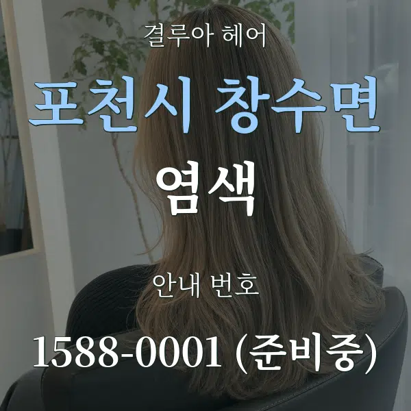 포천시 창수면 염색 대표 안내 그래픽
