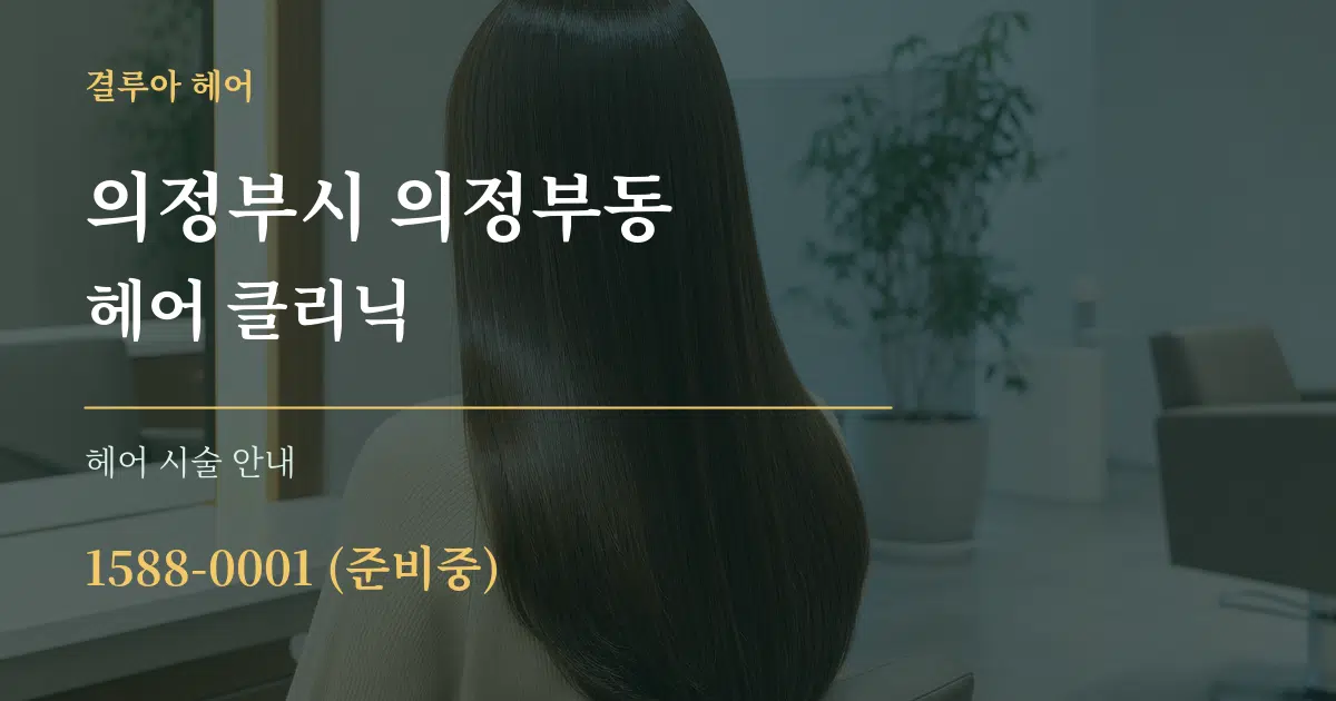 의정부시 의정부동 헤어 클리닉 대표 안내 그래픽