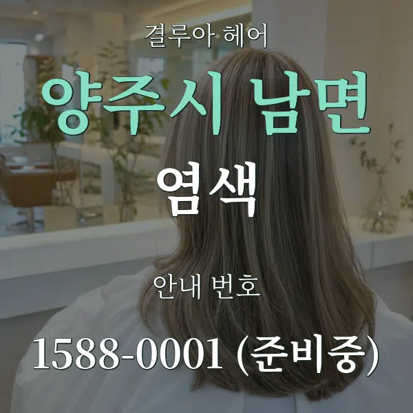 양주시 남면 염색 대표 안내 그래픽