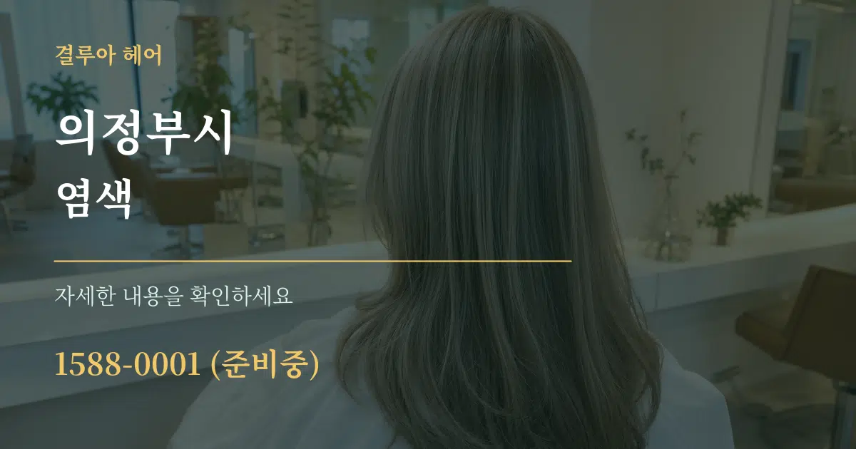 의정부시 염색 서비스 이용 안내 그래픽