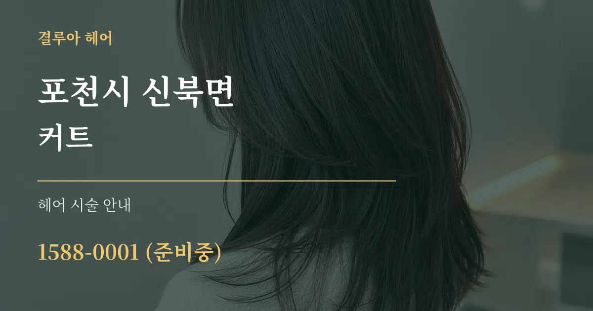 포천시 신북면 커트 대표 안내 그래픽