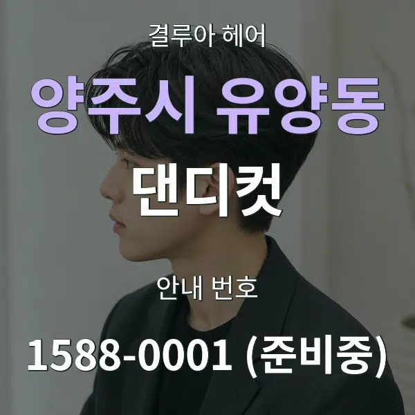 양주시 유양동 댄디컷 대표 안내 그래픽
