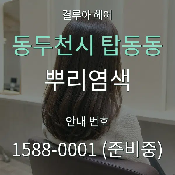 동두천시 탑동동 뿌리염색 대표 안내 그래픽