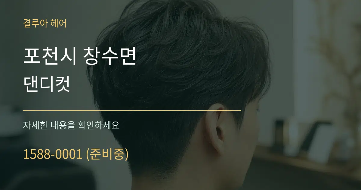 포천시 창수면 댄디컷 서비스 이용 안내 그래픽