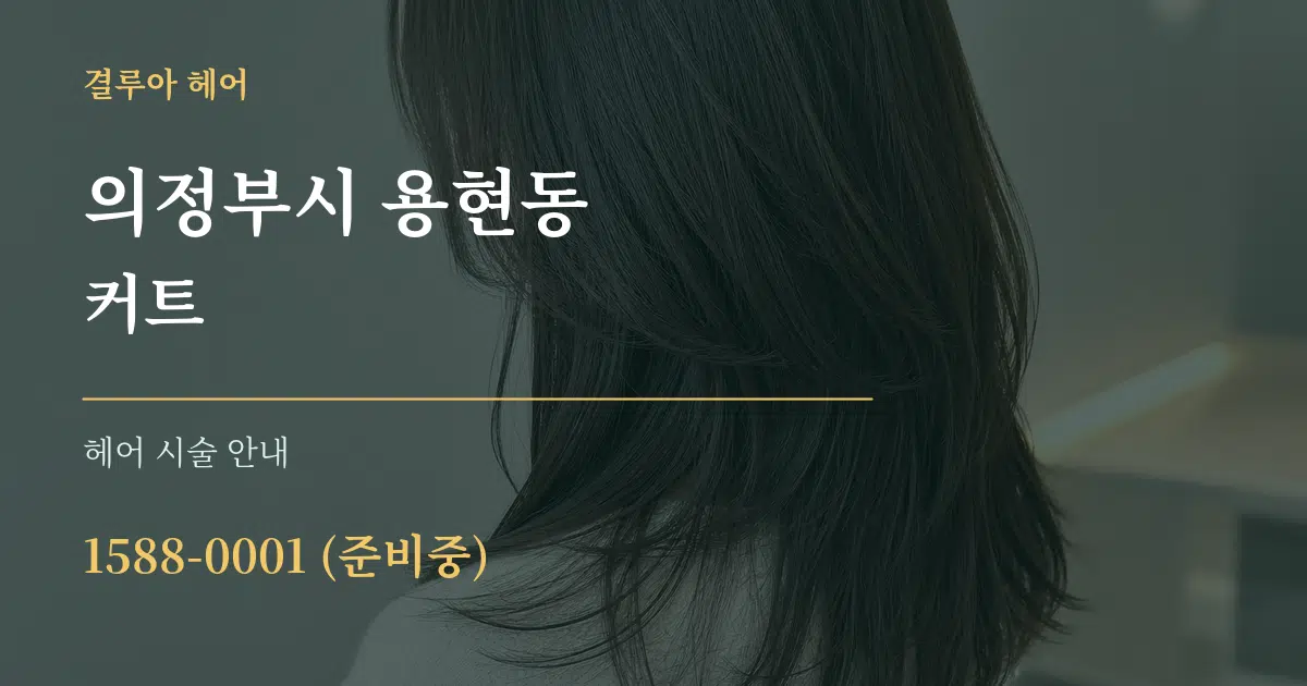 의정부시 용현동 커트 대표 안내 그래픽