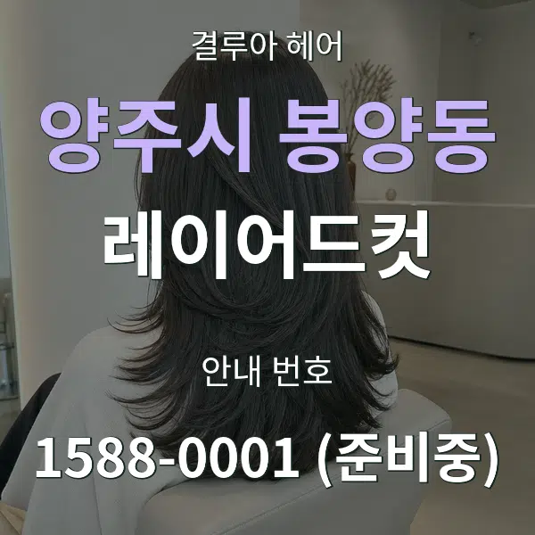 양주시 봉양동 레이어드컷 대표 안내 그래픽
