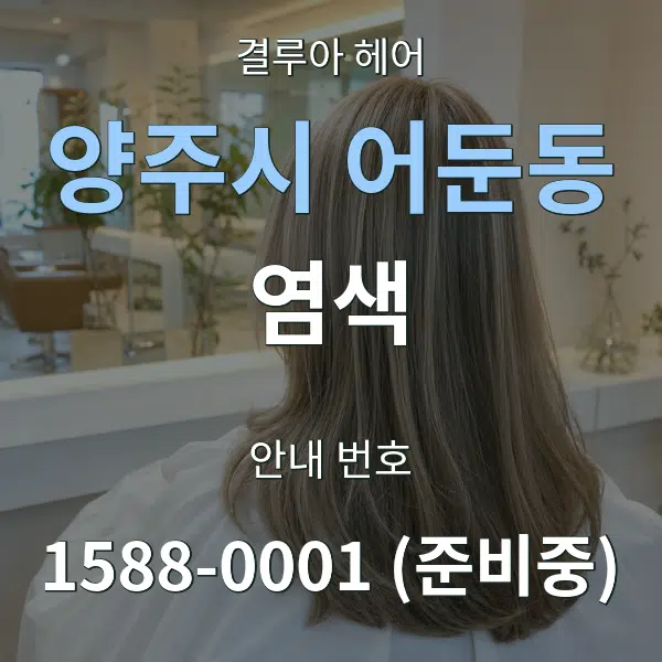 양주시 어둔동 염색 대표 안내 그래픽