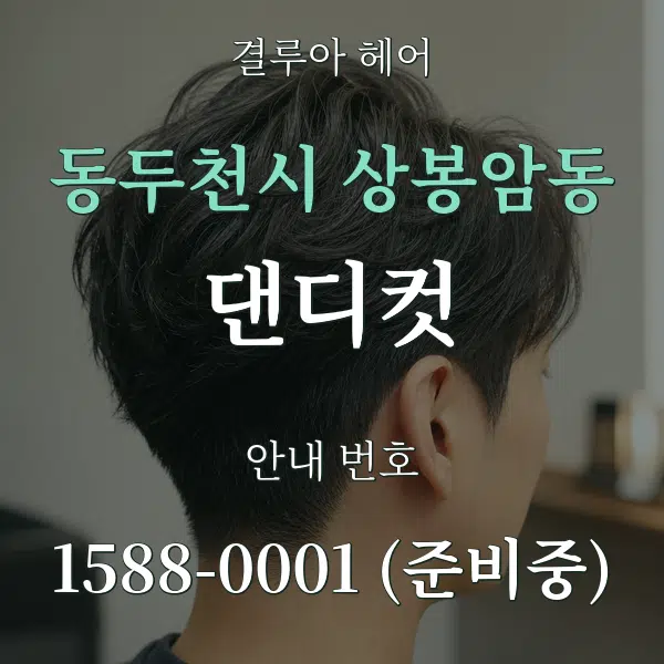 동두천시 상봉암동 댄디컷 대표 안내 그래픽