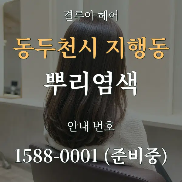 동두천시 지행동 뿌리염색 대표 안내 그래픽