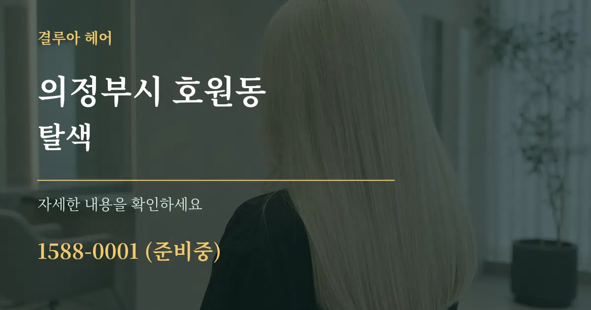 의정부시 호원동 탈색 작업 조건 안내 그래픽