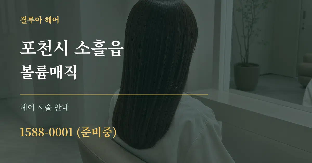 포천시 소흘읍 볼륨매직 대표 안내 그래픽