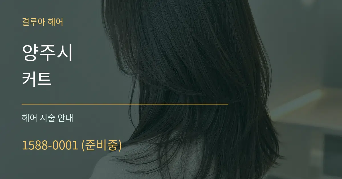양주시 커트 대표 안내 그래픽