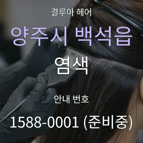 양주시 백석읍 염색 대표 안내 그래픽